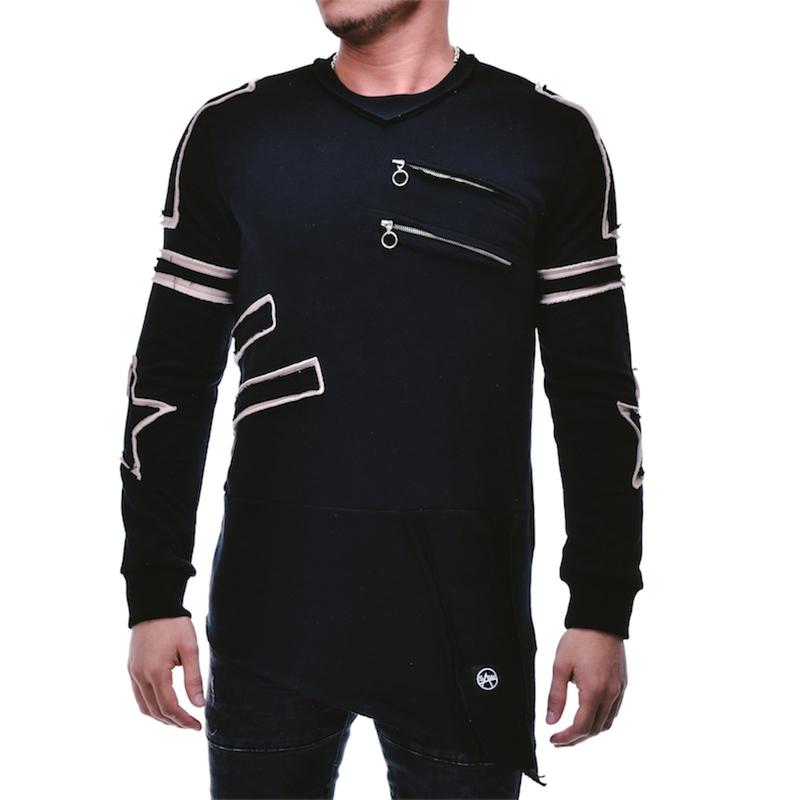 ASYMMETRIC CUT MENS SWEATER 3552