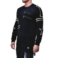 Load image into Gallery viewer, ASYMMETRIC CUT MENS SWEATER 3552