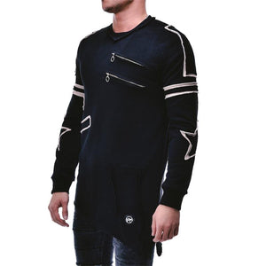 ASYMMETRIC CUT MENS SWEATER 3552