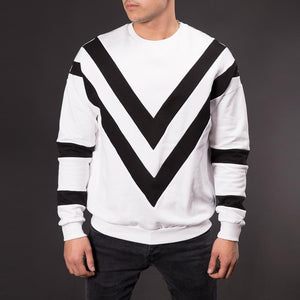 TRIANGLE STRIPEDS FLOWING SWEATER 3614