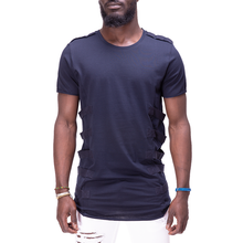 Load image into Gallery viewer, STREETWEAR SHOULDER AND SIDE RIBAND TSHIRT 3721