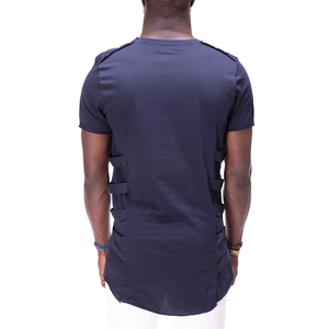 STREETWEAR SHOULDER AND SIDE RIBAND TSHIRT 3721