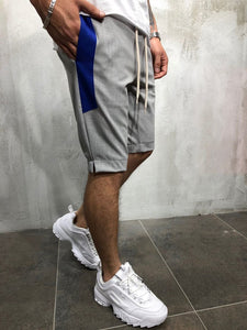 WAISTBAND AND DRAWSTRING STRIPED SHORTS 3863