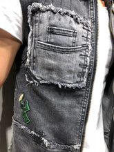 Load image into Gallery viewer, RAW HEM DENIM VEST RIPPED&amp;REPAIRED 3919