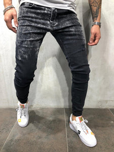 BLACK STONEWASHED JEANS SKINNY FIT 3990