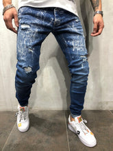 Load image into Gallery viewer, STONEWASHED BLUE JEANS RIPPED SKINNY FIT 3991